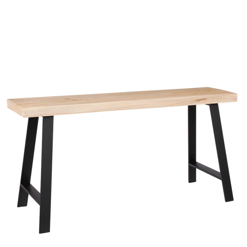 Plano Bank - L92 x B31 x H46 cm - Vurenhout - Lichtbruin