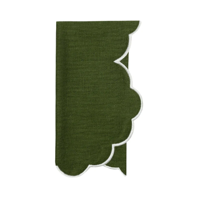 Placemat Iris groen met wit 45x45cm