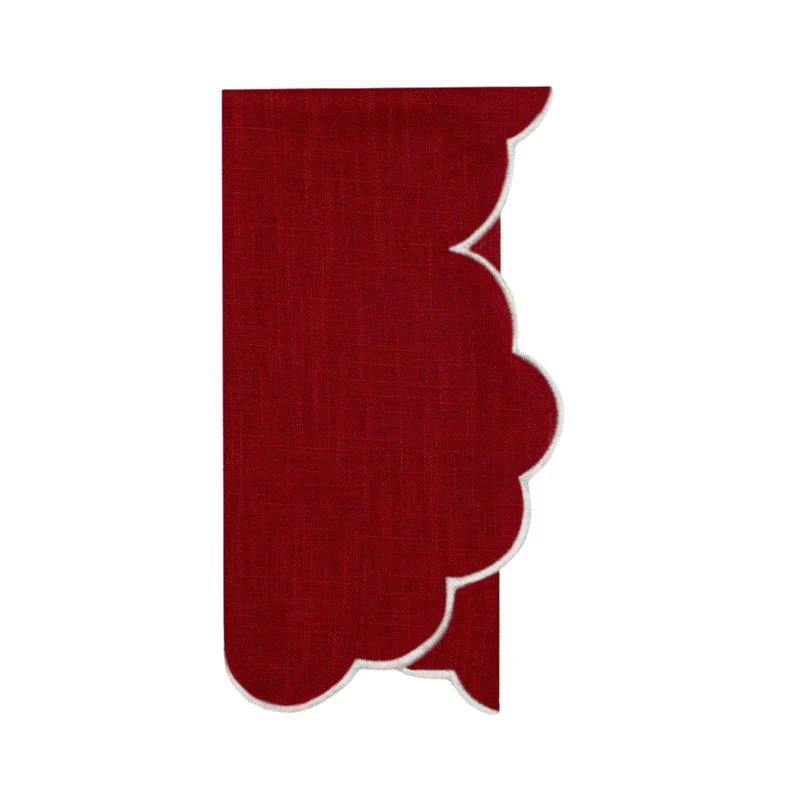 Placemat Iris rood met wit 45x45cm