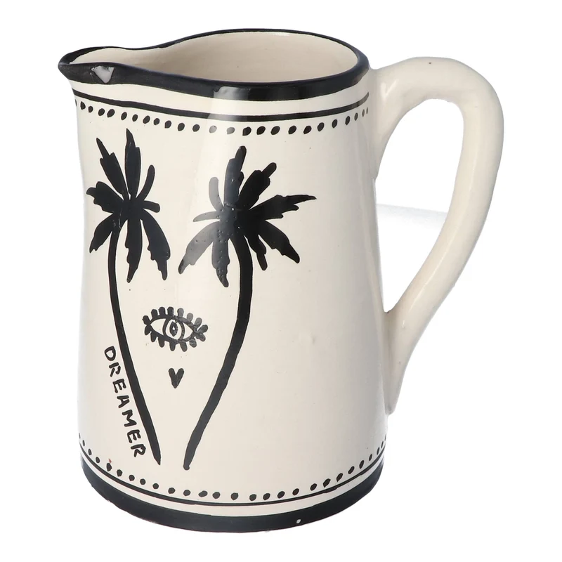 Waterkaraf Palmtree Black & White