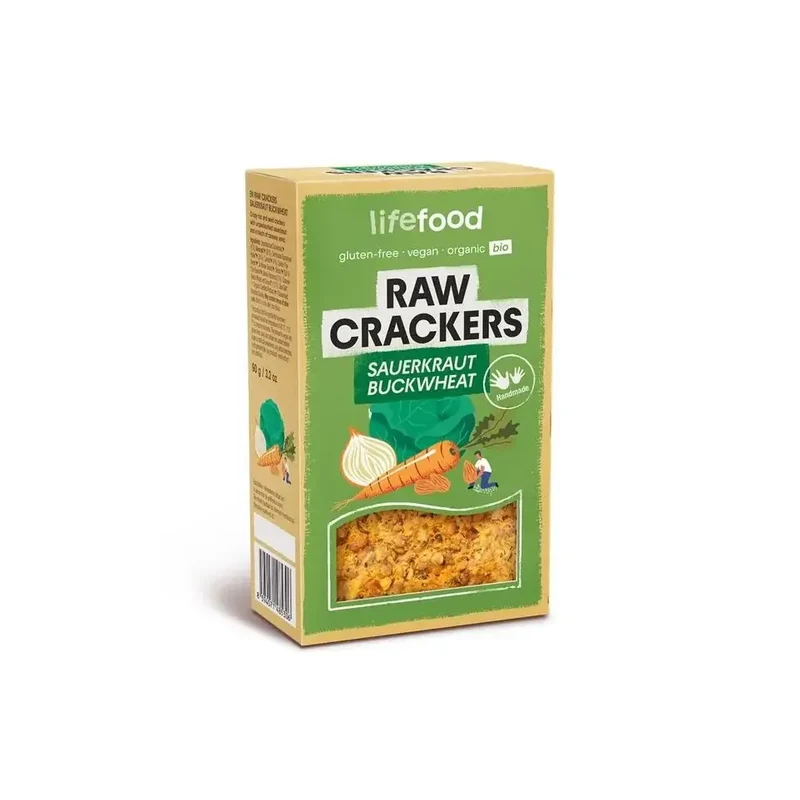 Lifefood Life crackers zuurkool boekweit raw bio 90 gram