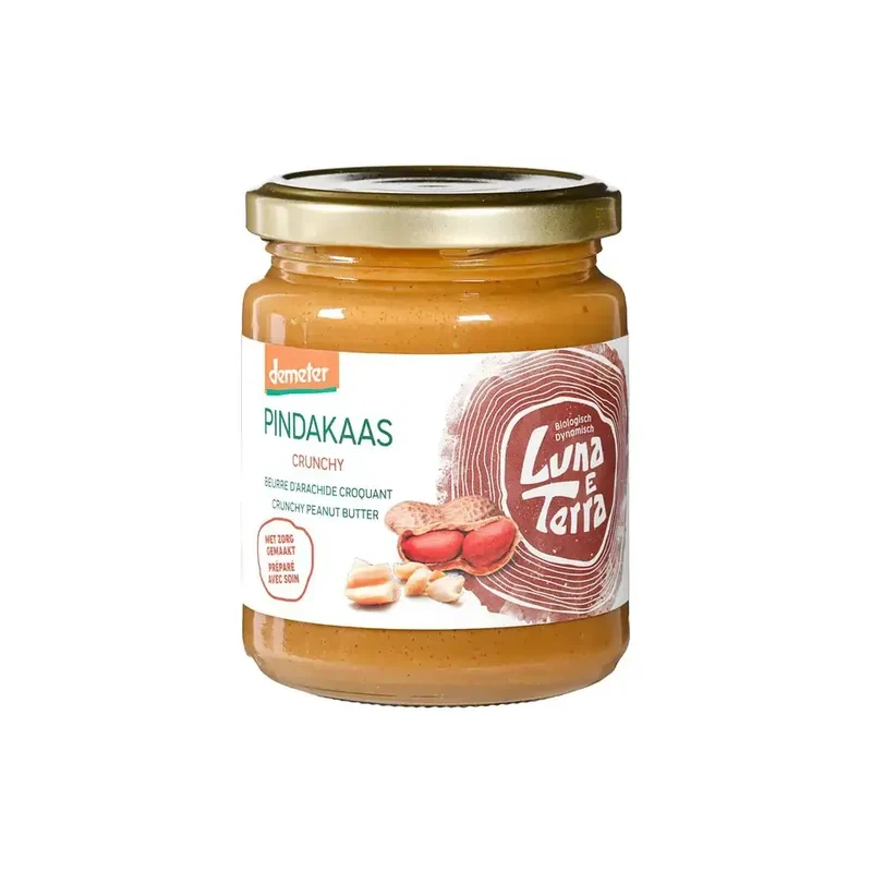 Luna E terra Pindakaas crunchy 250 gram