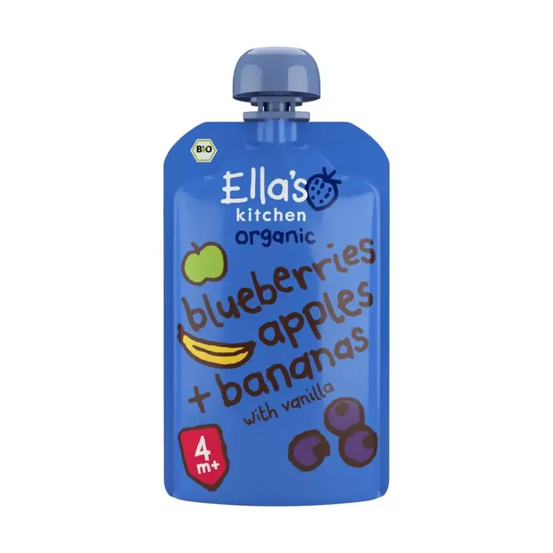 Ella's Kitchen Blueberries apples & bananas 4+ mnd bio 120 gram