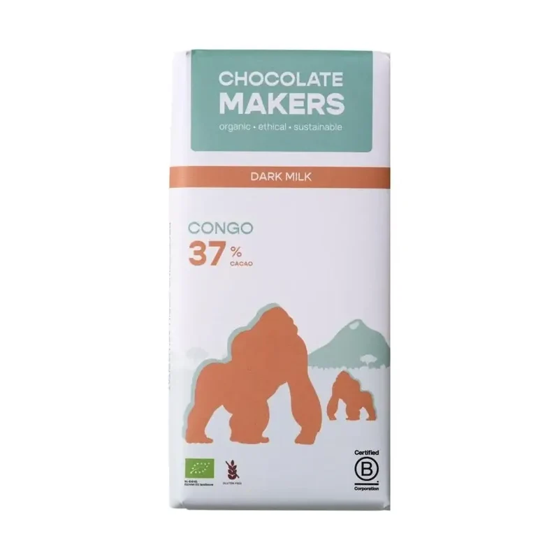 Chocolatemakers Gorilla melk 37% 80 gram