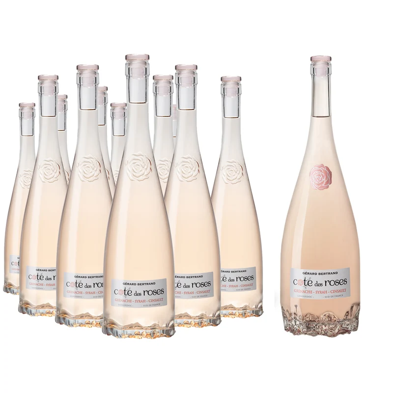 Cote des Roses 2025 vin rosé sec lot 12 Bouteilles 75cl & Un Magnum Offert
