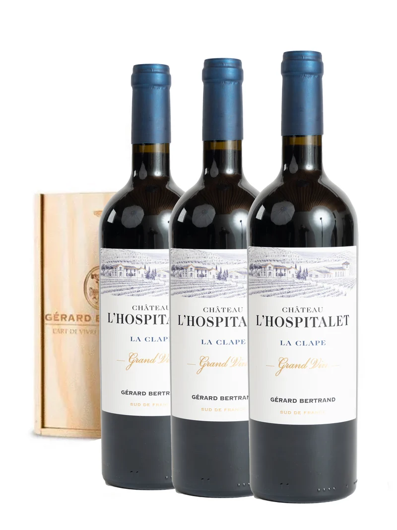 Château l'Hospitalet Grand Vin rouge Coffret verticale 2017, 2019 et 2022