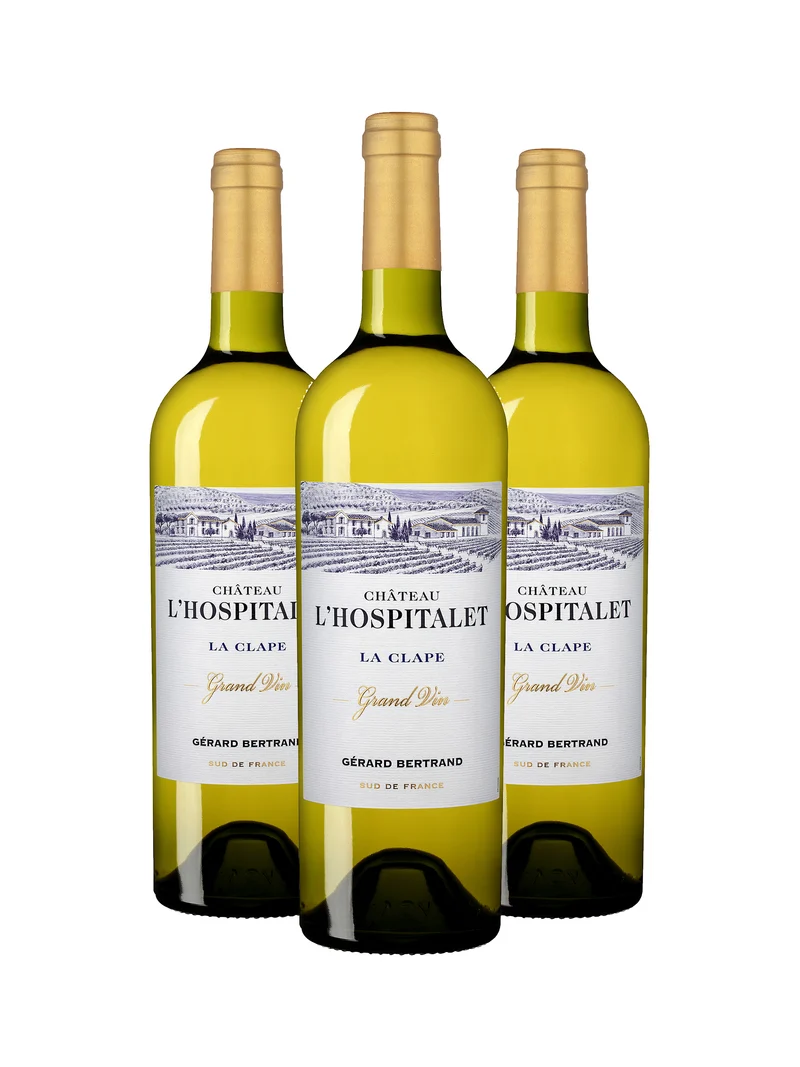 Château L'Hospitalet Grand Vin Blanc AOP La Clape 2023 – Lot 3 bouteilles 75cl