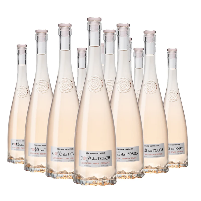 Cote des Roses de AOP Languedoc 2025 – Lot 12 Bouteilles 75cl vin rosé