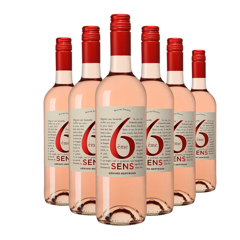 6ème sens Rosé IGP Pays d'Oc 2025 – Lot 6 Bouteilles 75cl vin rosé