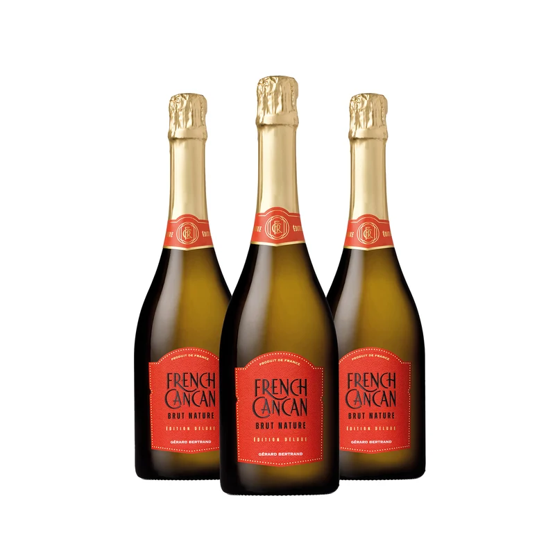 French Cancan Brut Bio Vin de France 2023 – Lot 3 Bouteilles 75cl vin blanc