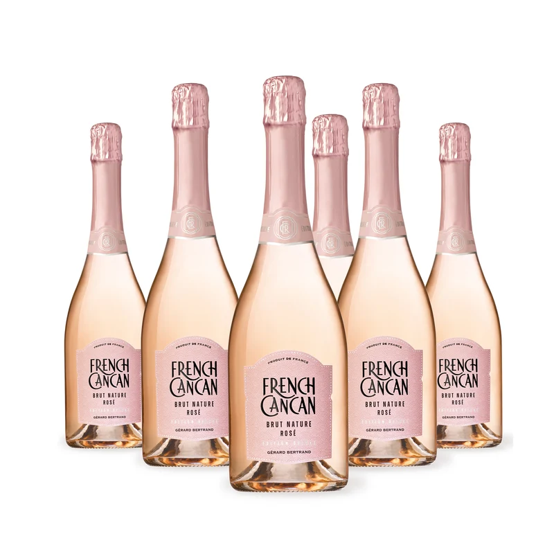 French Cancan Brut Rosé Bio Vin de France – Non millésimé – Lot 6 Bouteilles 75cl vin rosé