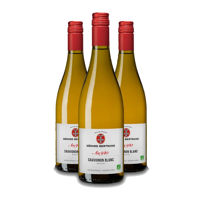 Héritage "An 940" Sauvignon Blanc IGP Pays d'Oc 2024 – Lot 3 Bouteilles 75cl vin blanc