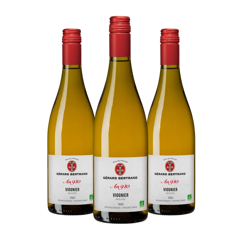 Héritage "An 940" Viognier IGP Pays d'Oc 2025 – Lot 3 bouteilles 75cl vin blanc