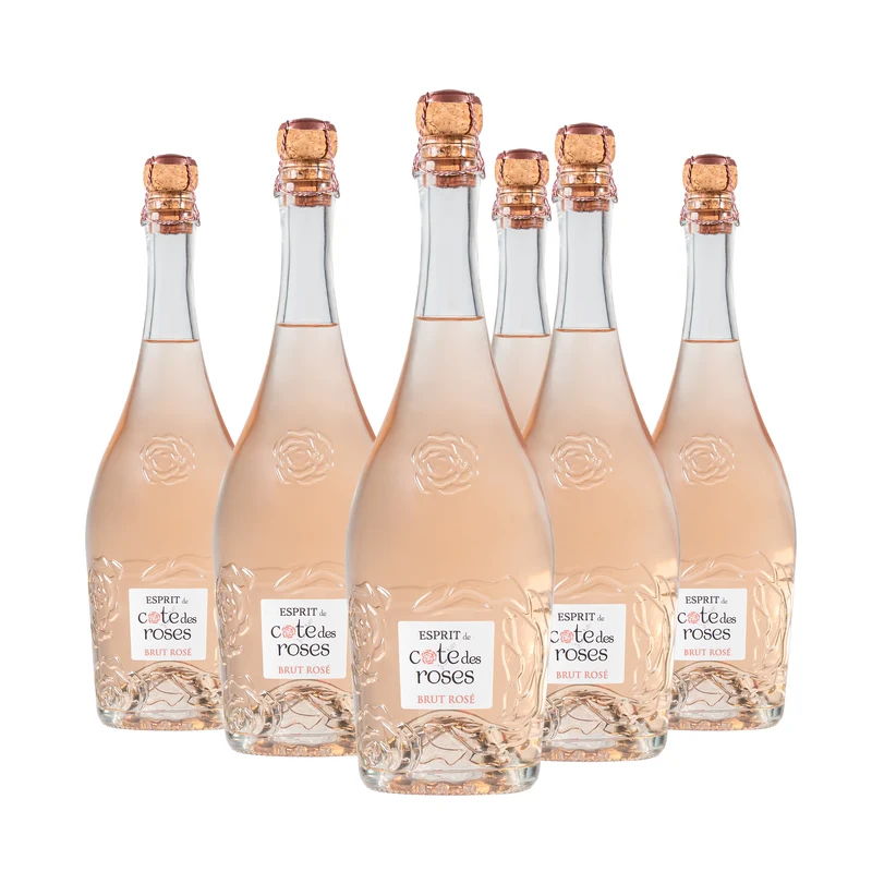 Esprit de Cote des Roses Brut Rosé Vin de France – Non millésimé – Lot 6 Bouteilles 75cl vin rosé