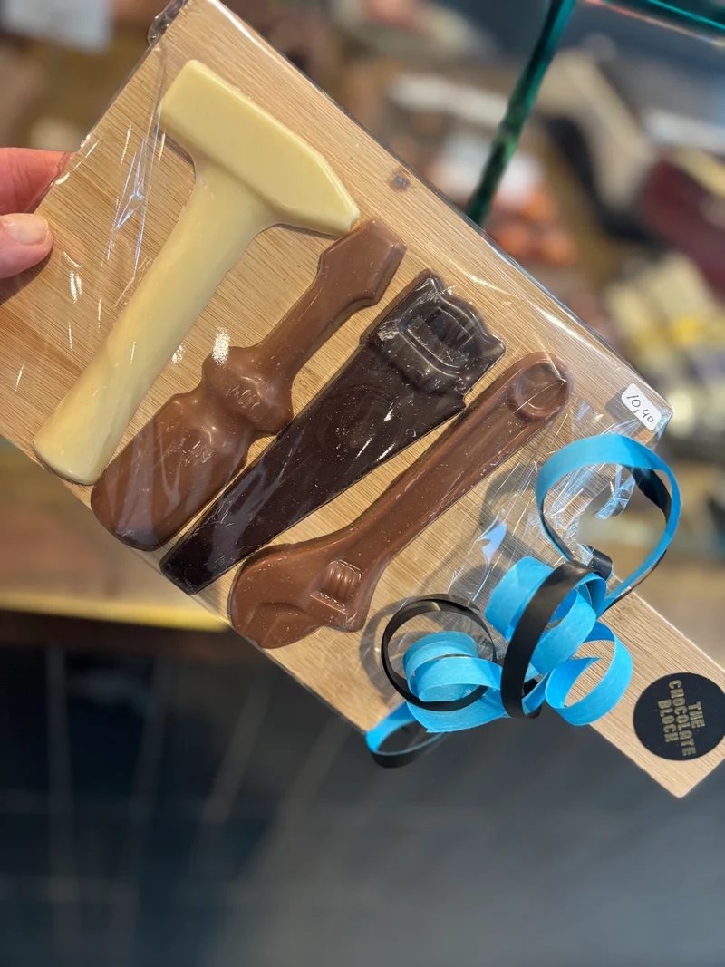 Chocolade Gereedschap voor Vaderdag van Chocolaterie The Chocolate Block in Breda