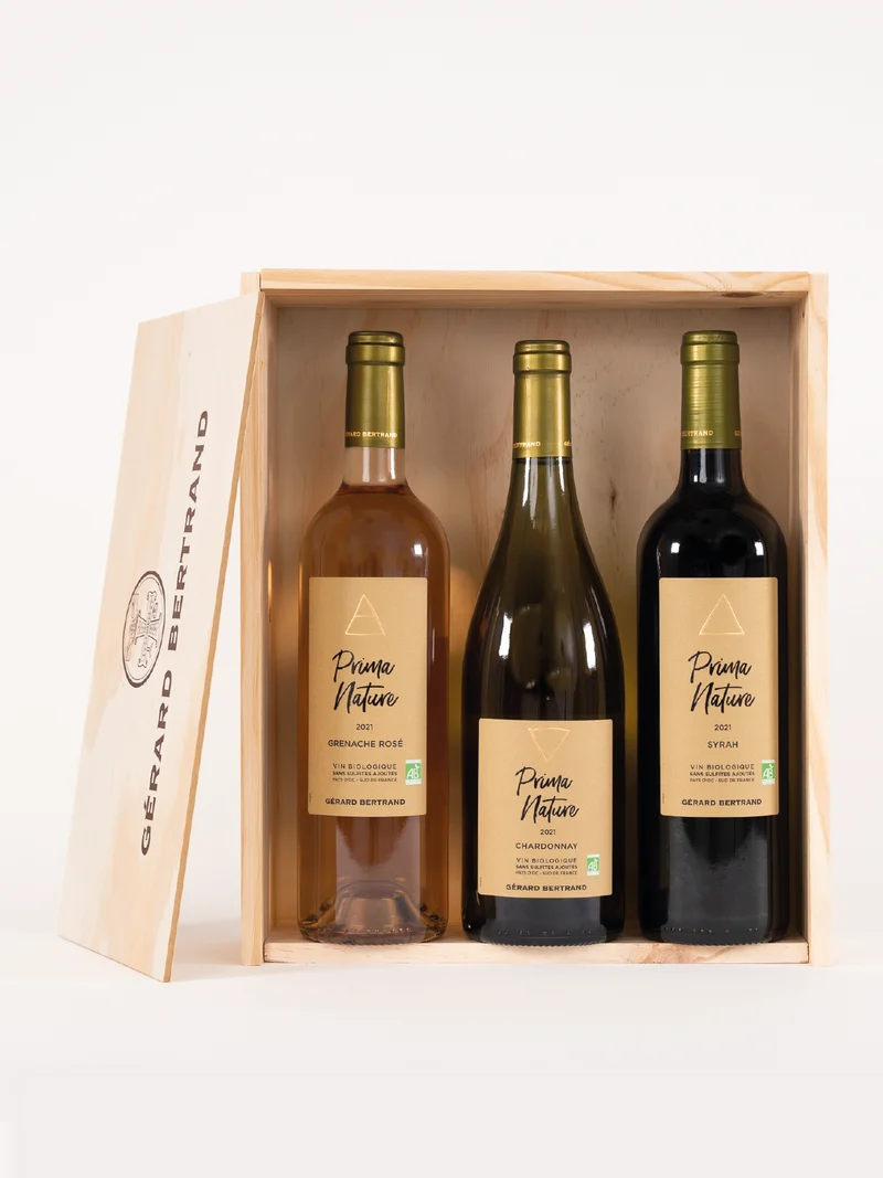 Coffret Prima Nature Chardonnay, Grenache et Cabernet Sauvignon