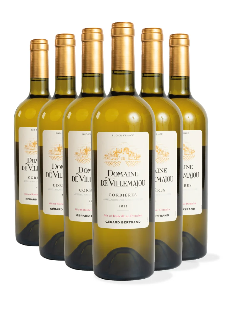 Domaine de Villemajou AOP Corbières 2023 – Lot 6 bouteilles 75cl vin blanc