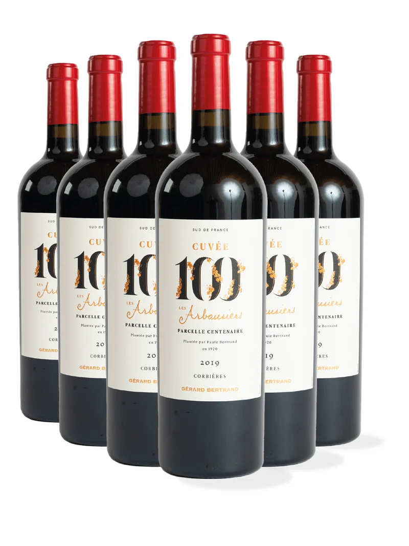 Cuvée 100 Les Arbousiers AOP Corbières 2020 – caisse Bois 6 Bouteilles 75cl vin rouge