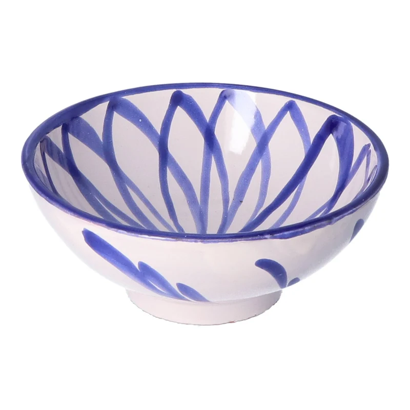 Ontbijtkom Granada streep blauw 15cm