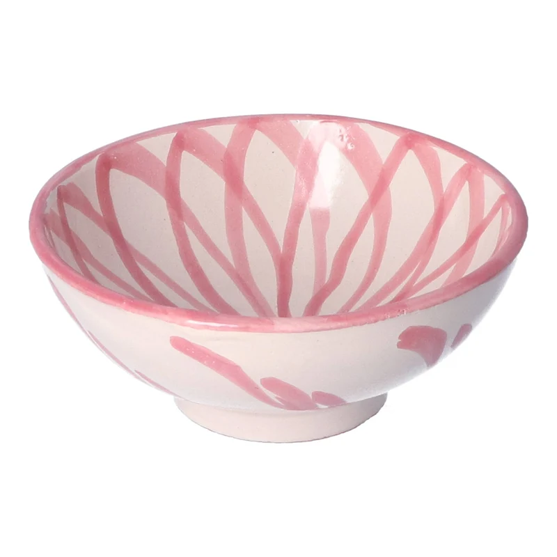 Ontbijtkom Flor roze 15cm