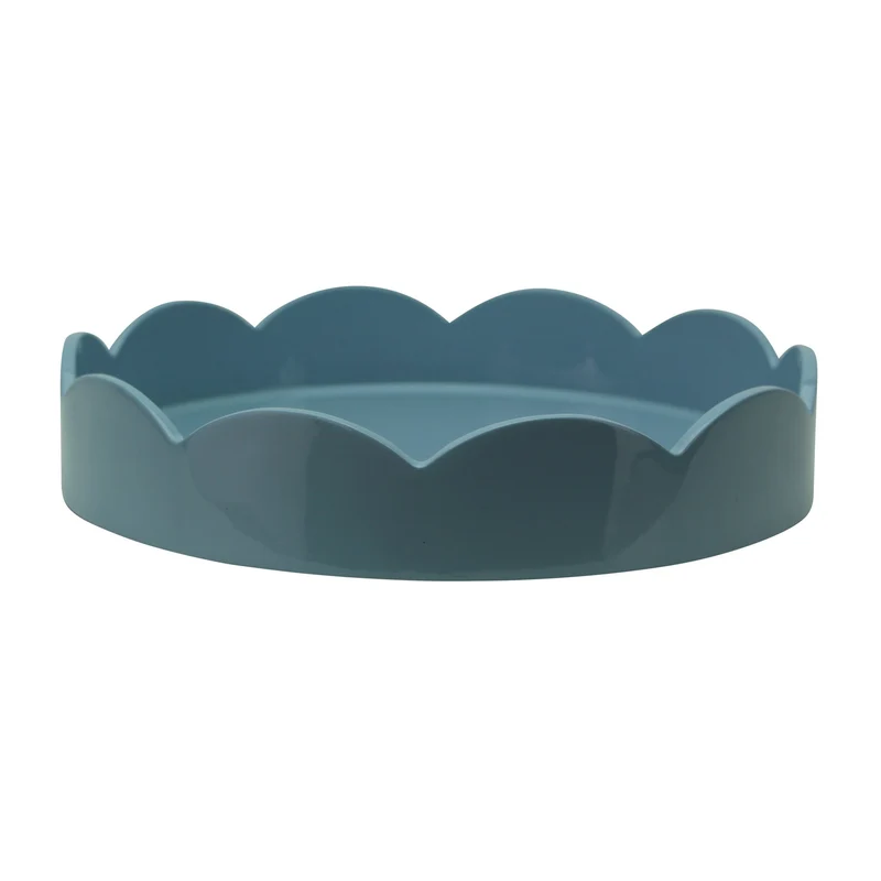 Dienblad Pale Denim Sint-jakobsschelp rond 20cm