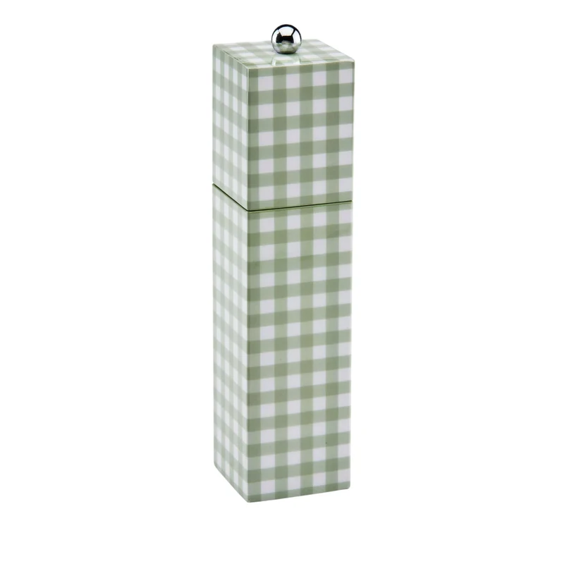 Peper- en zoutmolen Gingham Sage 22cm