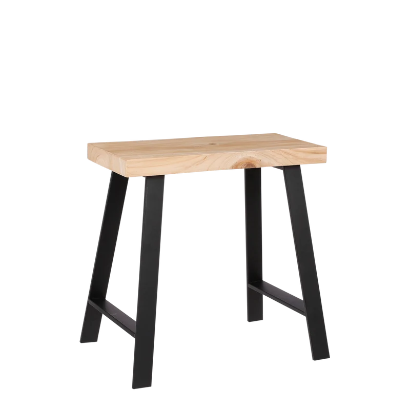 Plano Kruk - L46 x B32 x H46 cm - Vurenhout - Lichtbruin