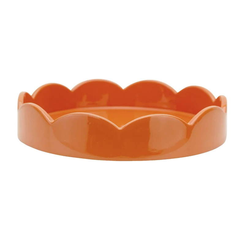 Dienblad Orange Sint-jakobsschelp rond 20cm