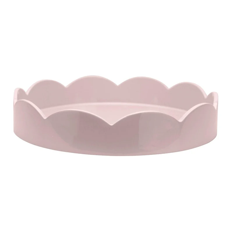 Dienblad Pale Pink Sint-jakobsschelp rond 20cm