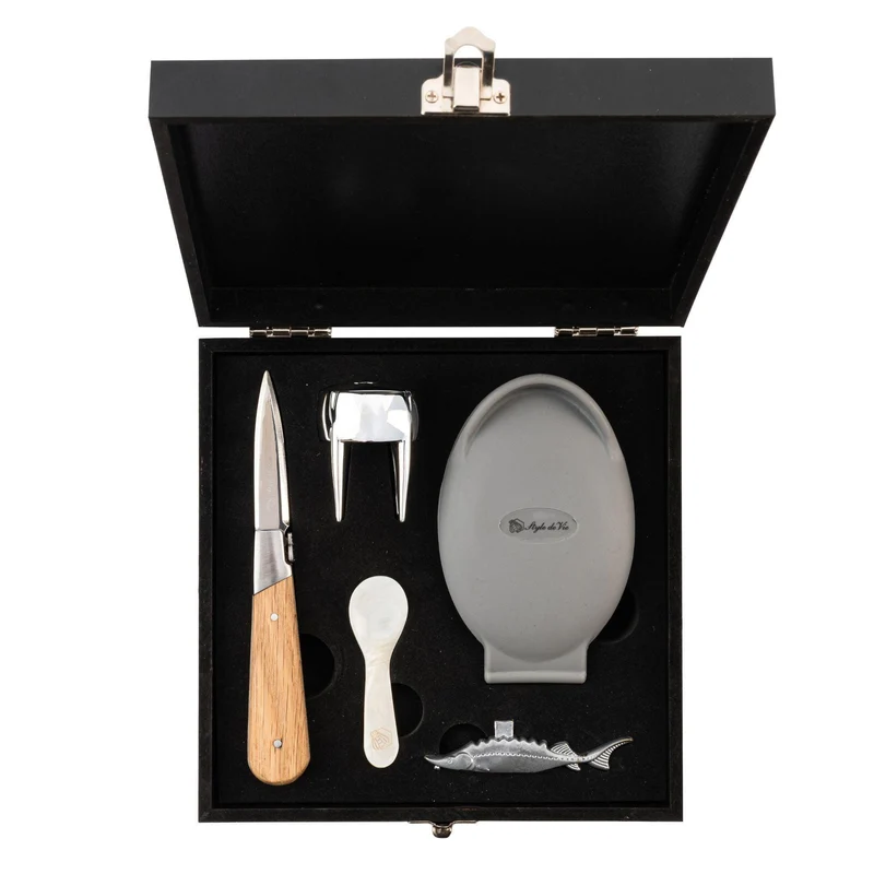 Luxury Line geschenkset oester kaviaar champagne in luxe kist