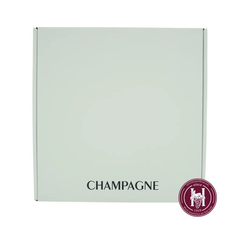 Geschenkverpakking met 2 glazen van Champagne M. Hostomme