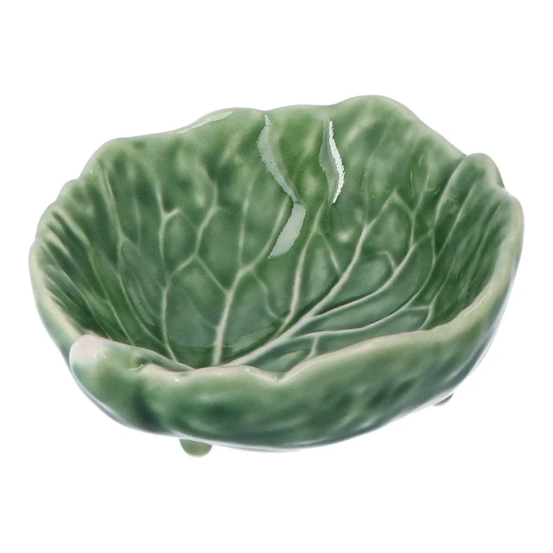Kom koolblad in natuurlijke kleuren 9cm