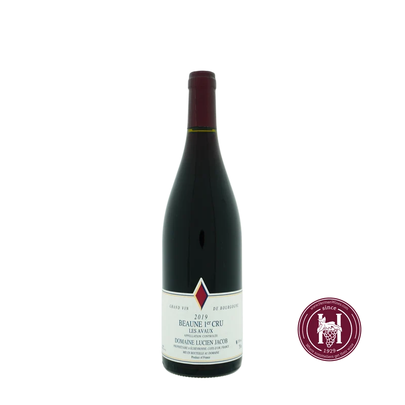 Beaune 1er cru les Avaux - Domaine Lucien Jacob - 2019 - 0.75L - Frankrijk - Bourgogne - Rood