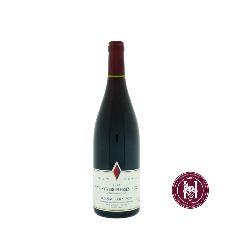 Savigny les Beaune 1er cru les Vergelesses - Domaine Lucien Jacob - 2021 - 0.75L - Frankrijk - Bourgogne - Rood