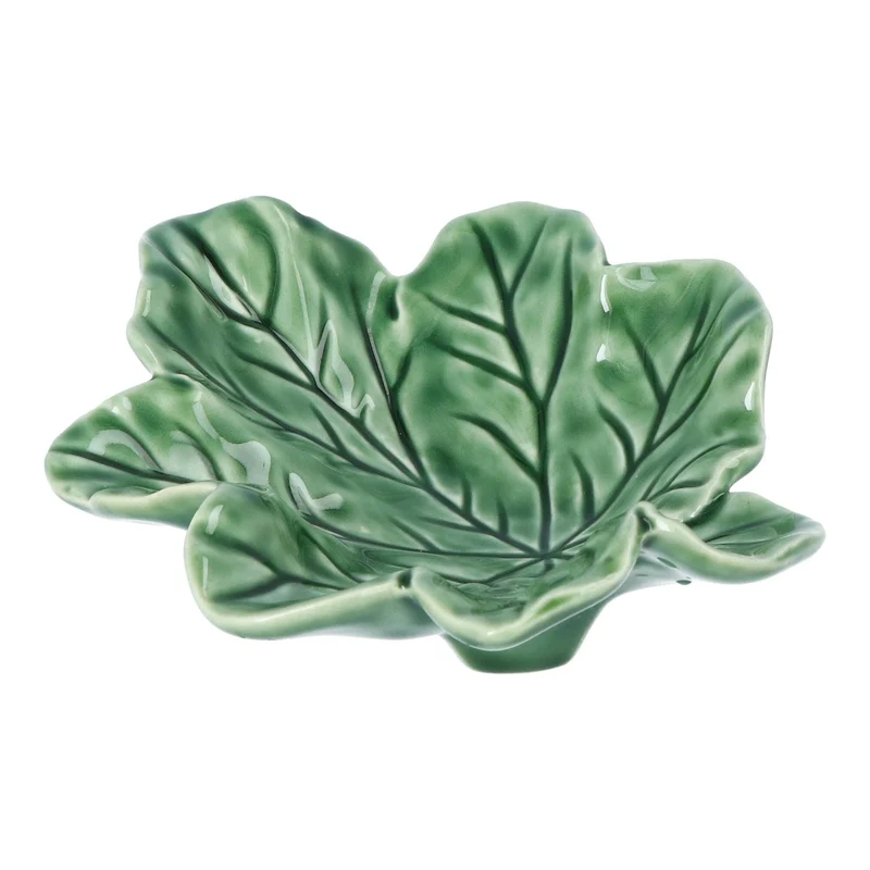 Kom blad groen 14cm