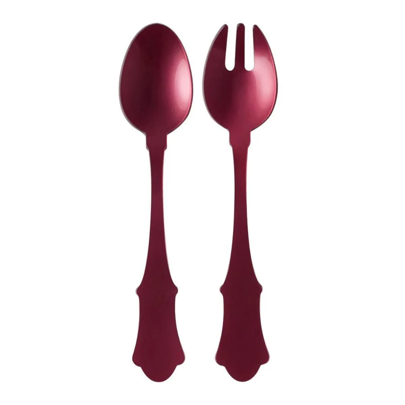 Saladebestek Honorine 2-delig Aubergine