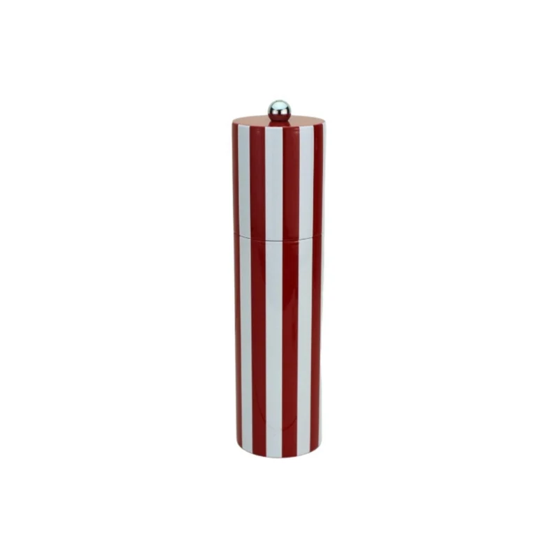Peper- en zoutmolen Stripe Red & White 23cm