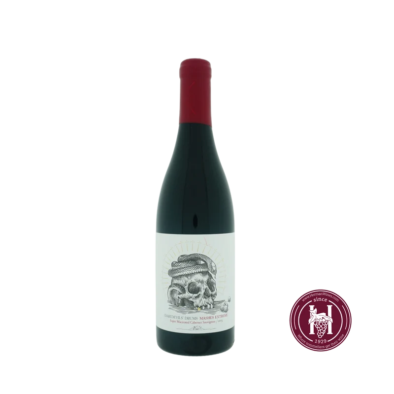 Daredevils' Drums Cabernet Sauvignon Mashes Extrem - Springfontein Wine Estate - 2019 - 0.75L - Zuid Afrika - Walker Bay - Rood