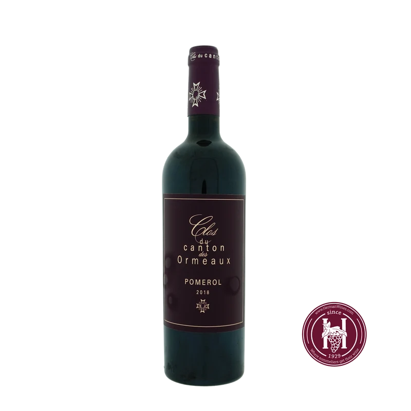 Clos Du Canton Des Ormeaux - Pomerol - 2018 - 0.75L - Frankrijk - Bordeaux - Rood