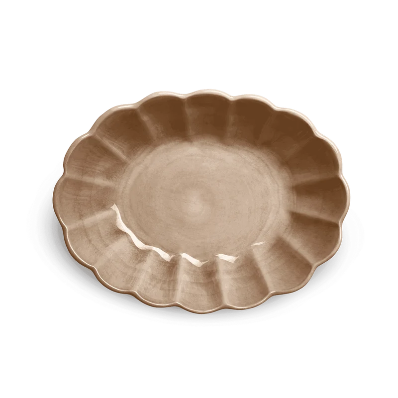 Kom Oyster 23cm cinnamon