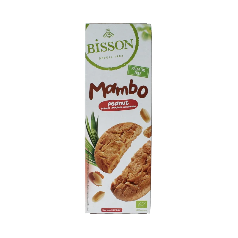 Bisson Mambo koekjes pinda bio 125 gram