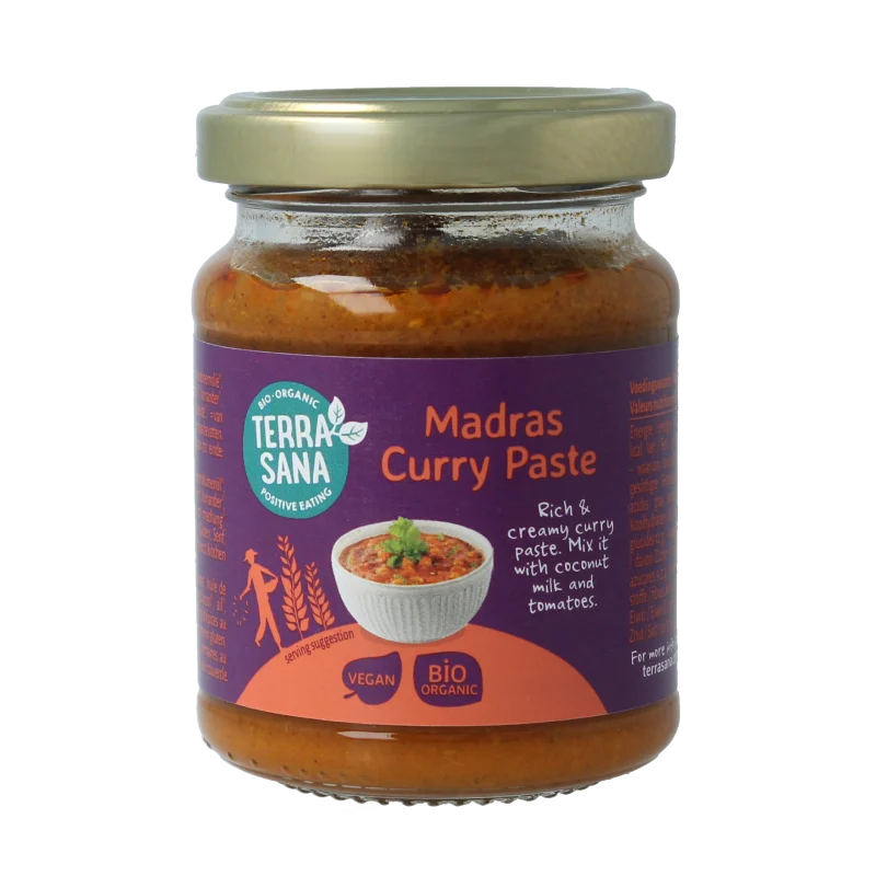 TerraSana Indiase madras currypasta 130 gram