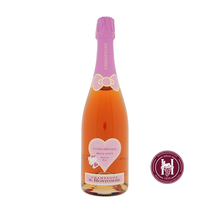 Champagne Cuvee Speciale Hello Kitty Rose - Hostomme - N.V. - 0.75L - Frankrijk - Champagne - Rosé