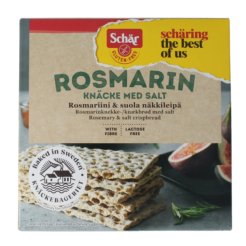 Schar Knackebrod rozemarijn zout glutenvrij 230 gram