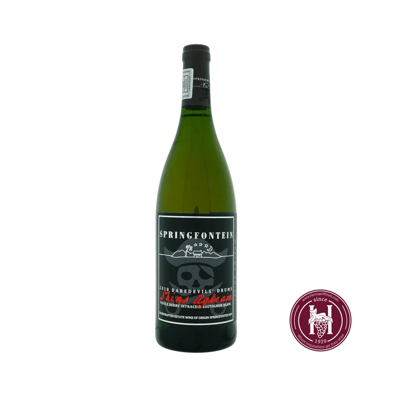 Daredevils' Drums Sauvignon Blanc Skims Agleam - Springfontein - 2018 - 0.75L - Zuid Afrika - Walker Bay - Wit