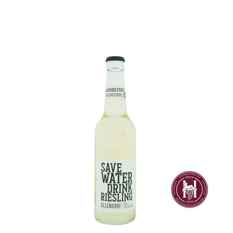 Save Water Drink Riesling Schorle FREE (Alcoholvrije Wijn, licht mousserend) - Allendorf - 2020 - 0.33L - Duitsland - Rheingau - Wit