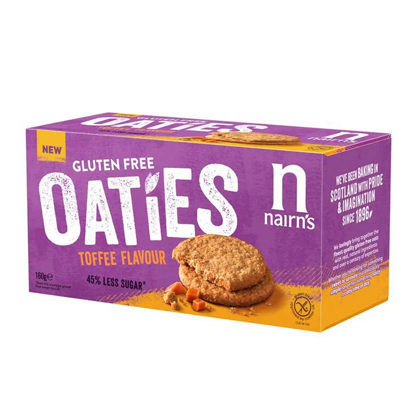 Nairns Oaties toffee glutenvrij 160 gram