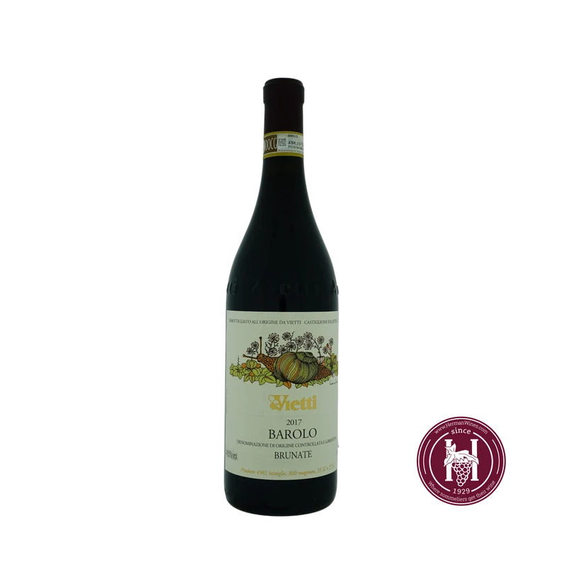 Barolo Brunate - Vietti - 2017 - 0.75L - Italië - Piëmonte - Rood