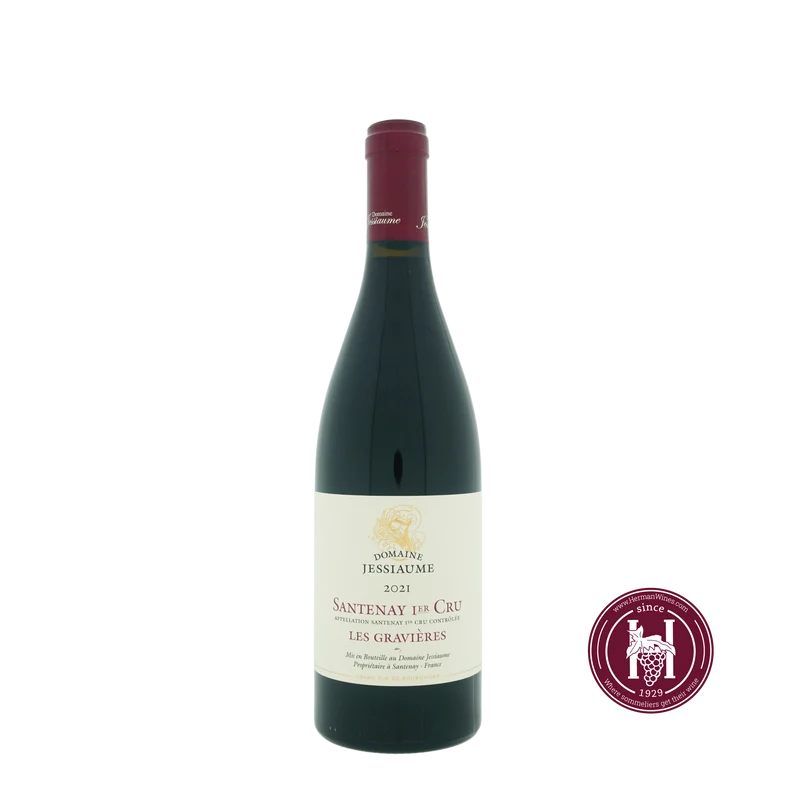 Santenay 1er cru les Gravieres rouge - Domaine Jessiaume - 2021 - 0.75L - Frankrijk - Bourgogne - Rood