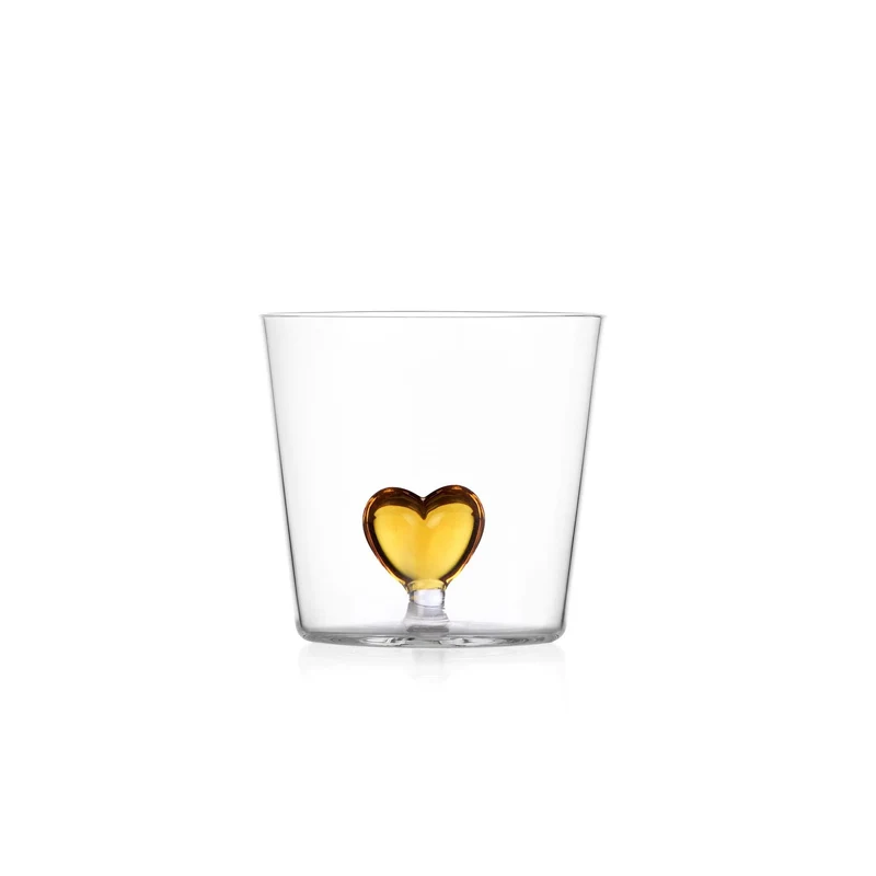 Waterglas Yellow Heart